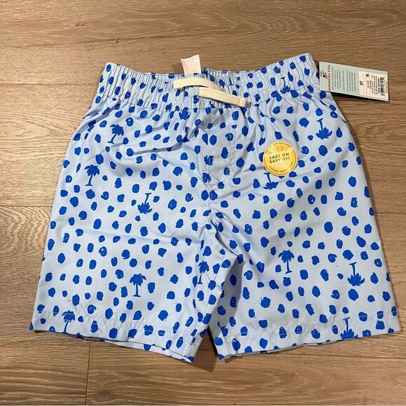 Cat & Jack Swim Trunks Toddler Boy Shorts Blue 5T - Picture 2 of 8